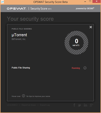 OPSWAT Security Score - File Sharing