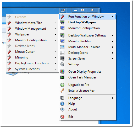 DisplayFusion - titlebar right-click menu