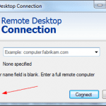 Remote Desktop Connection - option