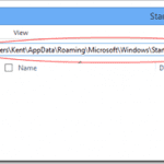 Windows 8 Startup location