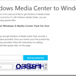 Windows Media Center Free offer