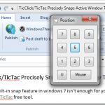 TicClick/TicTac Precisely Snaps Active Window To 9 Pre-defined Positions in Windows 7