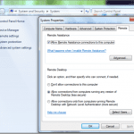 [How to] enable Remote Desktop as Host in Windows 7 and Vista