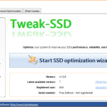 Tweak SSD - main window