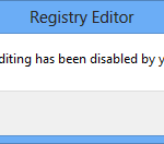 Registry Editor disabled