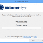 BitTorrent Sync - installation 1