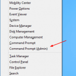 Command Prompt as Admin - Win + X
