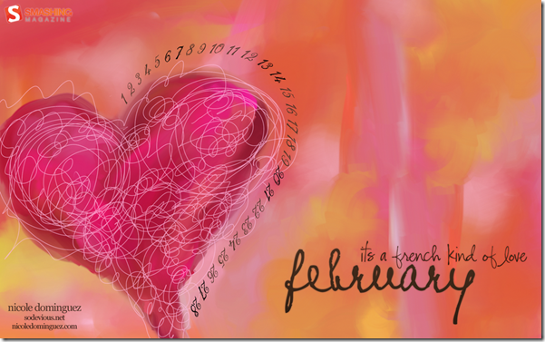 fr kinf of love dominguez thumb - Download Windows 7 Theme - Smashing Magazine Desktop Wallpaper Calendar For February 2010