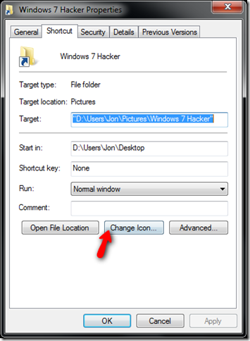 change folder icon - How To Pin Folders In Windows 7 Taskbar