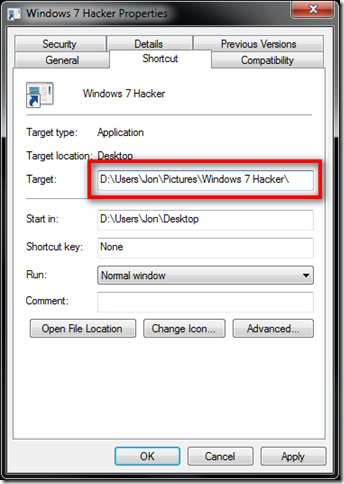new location - How To Pin Folders In Windows 7 Taskbar