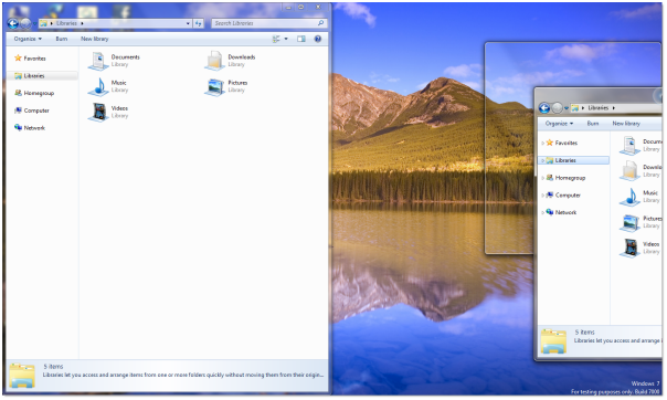 050809 0502 windows7aer12 - Windows 7 Aero Shake &amp; Snap with Keyboard Shortcut