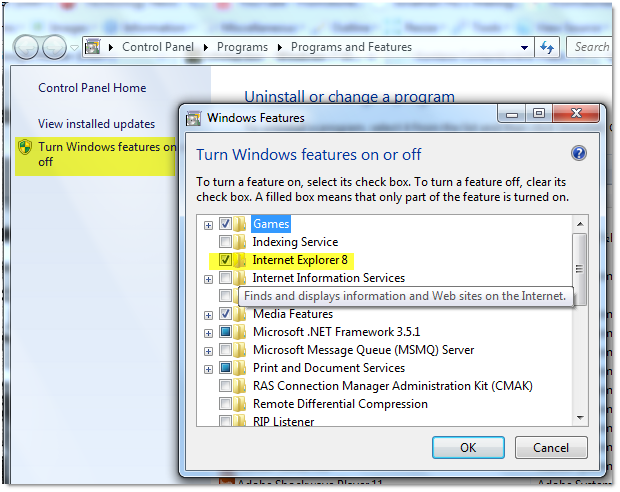 051509 0719 howtoturnof22 - How to turn off “uninstall” Internet Explorer 8 in Windows 7
