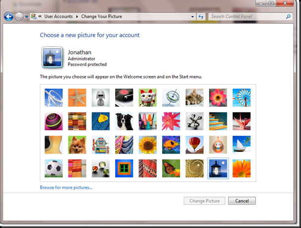 changeyourpicturewindows7 thumb - How to change user Account display picture in Windows 7