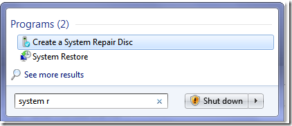 systemrepairdisc - Create System repair Disc for Windows 7