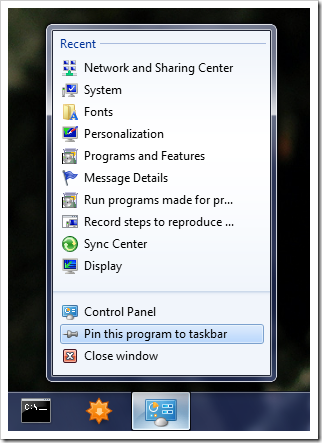 image46 - How To Pin Control Panel to Taskbar in Windows 7 [Tip]