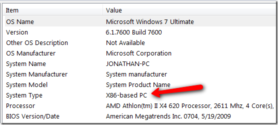 X86 means 32 bit thumb - How to tell if your Windows 7 is running 64 bit or 32 bit