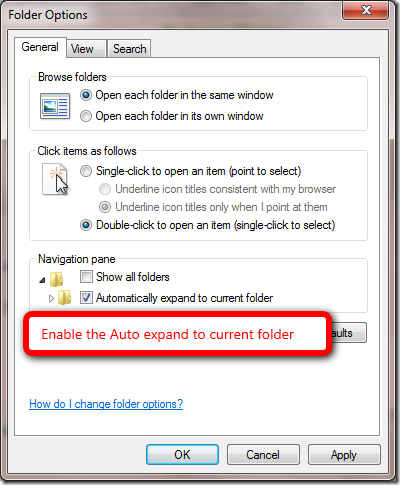 auto expand thumb - How to Auto Expand Sub-Folders in Explorer just like XP in Windows 7 [Tips]
