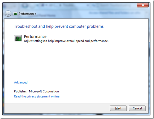 image17 - How To Use Built-in Wizard to Troubleshoot Performance Issues in Windows 7