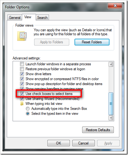 image43 - How To Enable Check Boxes for Selecting Multiple Items in Windows 7