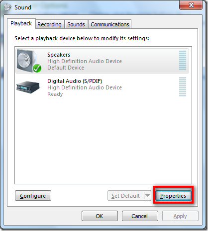 sound properties 001 - How To Adjust Audio Balance In Windows 7