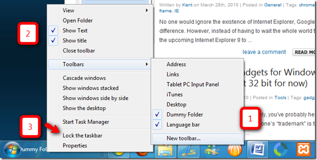dummy folder - 2 Ways to Make Your Windows 7 Taskbar Icons Align Center