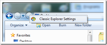 image2 - Classic Shell Brings Old XP Kind of Feeling Back in Windows 7, More Particularly to Windows Explorer