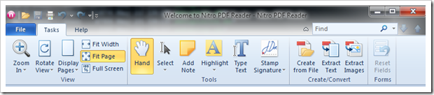 RIBBON PDF thumb - Download Nitro PDF Reader On Windows 7, Premium Feature Free Software