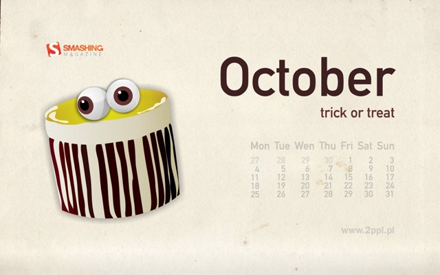 Download Smashing Magazine Desktop Wallpaper Calendar October 2010 Windows  7 Theme - NEXTOFWINDOWS.COM