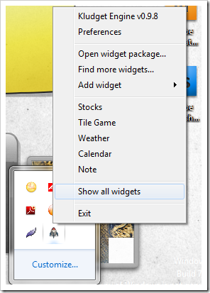 kludget engine thumb - Install Native Mac OS X Dashboard Widgets on Windows 7