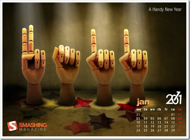 a handy year  13 - Download Smashing Magazine Desktop Wallpaper Calendar January 2011 Windows 7 Theme