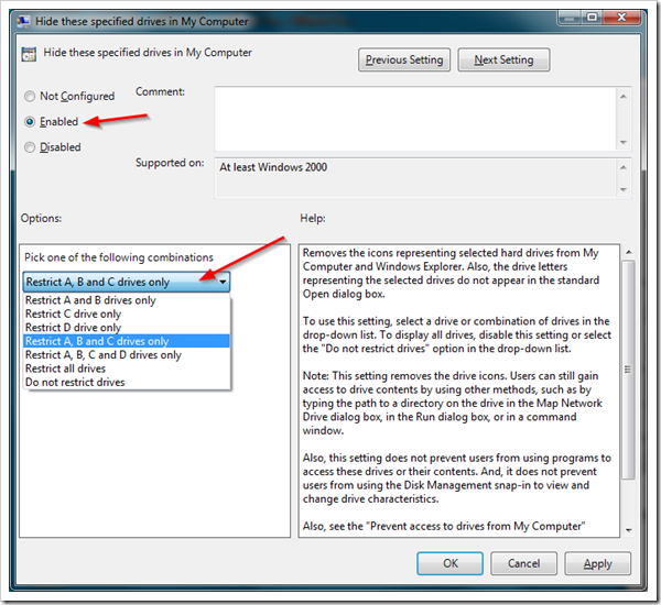 image thumb7 - How To Hide Specific Drives from Users in Windows 7
