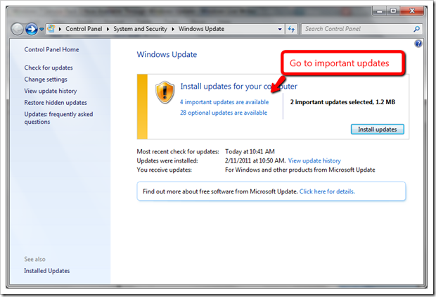 important updates - Windows 7 Service Pack 1 Now Available Through Windows Update (Direct Offline Installer Link - Update)
