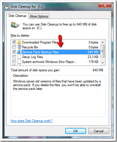service pack backup 001 thumb - Gain More Disk Space By Cleanup Your Windows 7 Services Pack 1 Backup