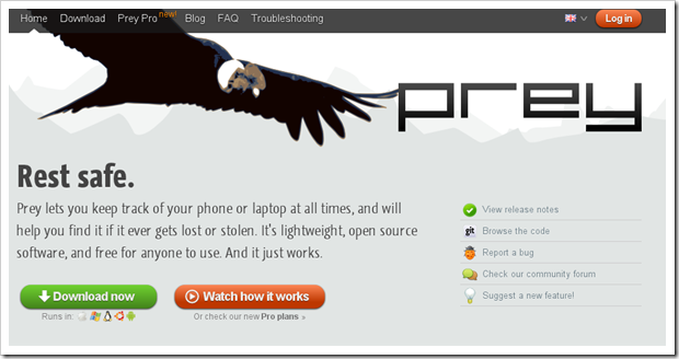 prey thumb - Prey an Awesome Freeware to Track and Recover Your Lost PCs