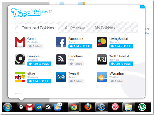 Pokki thumb - Pokki The Missing Windows 7 Desktop WebApp With Sleek UI