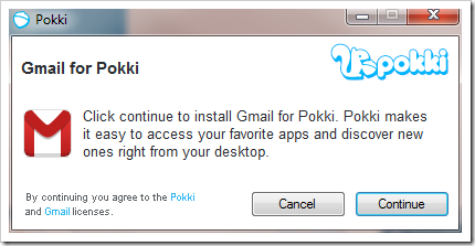 gmail for pokki thumb - Pokki The Missing Windows 7 Desktop WebApp With Sleek UI