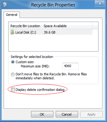 image thumb117 - Where is the Delete File Confirmation Dialog Box in Windows 8 and How to Enable it?