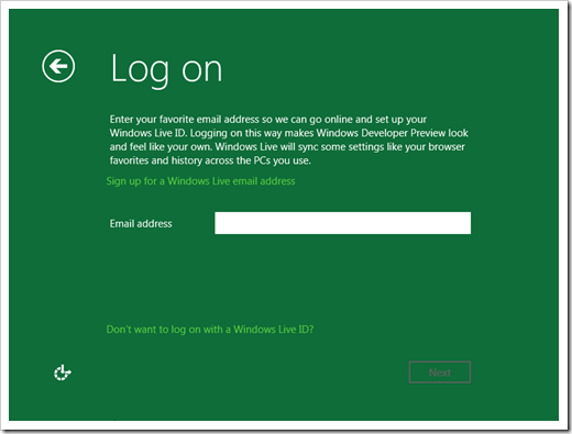 logon thumb - Install Windows 8 Developer Preview on VirtualBox