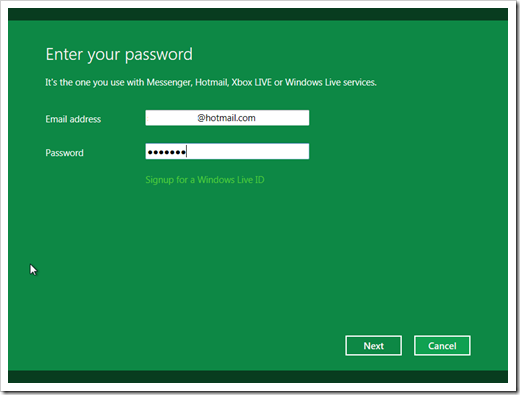 password thumb - Install Windows 8 Developer Preview on VirtualBox