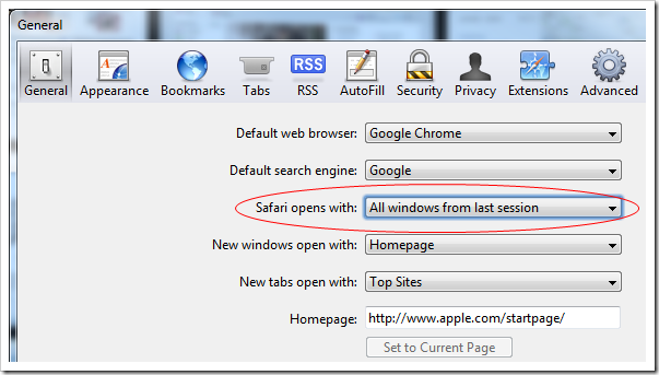 image thumb36 - How To Always Open Pages or Tabs from Last Session in Chrome, Firefox, Safari, and IE