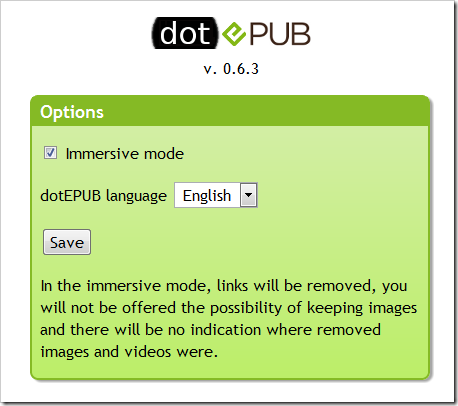 image thumb86 - dotEPUB Turns Any Webpage into An eBook in ePub Format