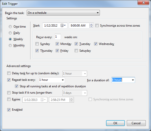 image thumb64 - How To Use Task Scheduler To Create A Repeating Alarm During the Day in Windows 7