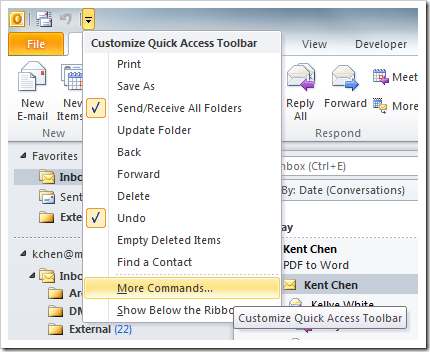 image thumb54 - Let Outlook Read The Email To You in Windows 7