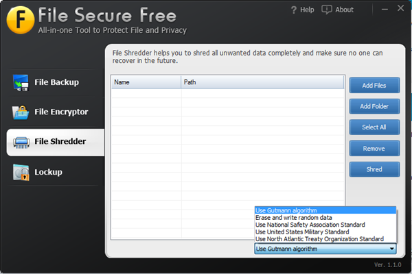 File Secure Free File Shredder thumb - File Secure Free to Password Protect Your Folder, File and USB Drive