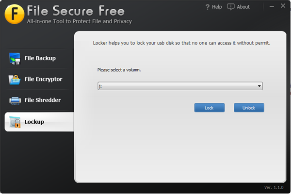 File Secure Free Lockup thumb - File Secure Free to Password Protect Your Folder, File and USB Drive