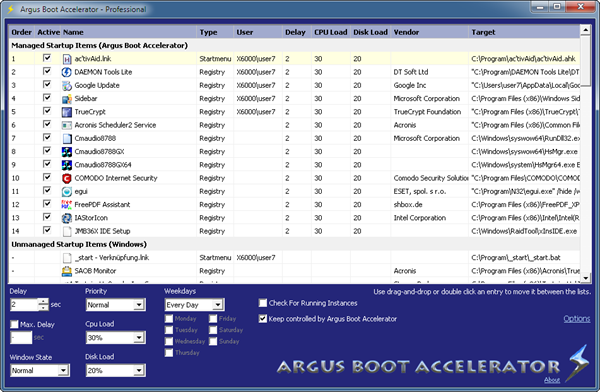 Argus Boot Accelerator thumb - Want To Speed Up Your PC Boot Process? Try Out This Free Boot Accelerator