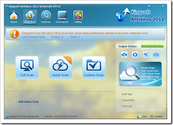 Kingsoft Antivirus 2012 Screenshot  4 thumb - [Freeware] Kingsoft Antivirus 2012 - Cloud Based Security System
