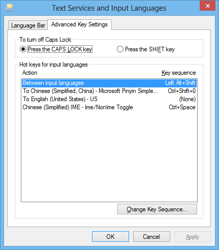 Language Input Method set up hot keys screen thumb - How To Add Chinese Input Method in Windows 8