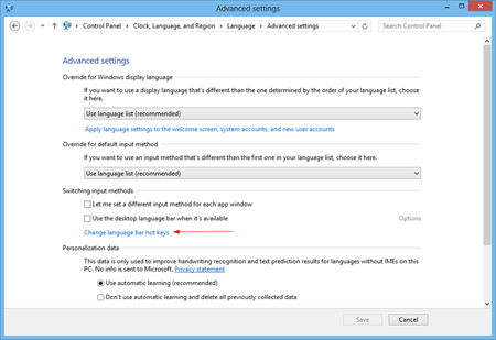 Language Input Method set up hot keys thumb - How To Add Chinese Input Method in Windows 8