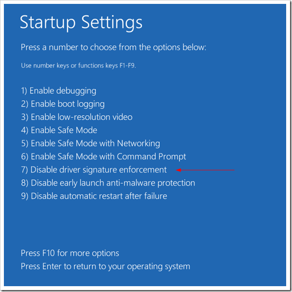 Startup Settings thumb - How To Install An Un-Signed 3rd Party Driver in Windows 8